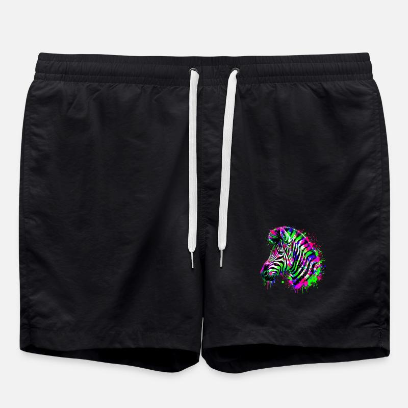 Zebra - Swim Trunks - black