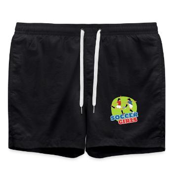 Soccer Girls - Badeshorts - Schwarz - Vorne - AI Model Male 185 light (185cm)