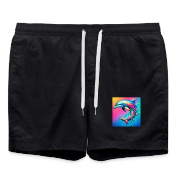 dauphin - Short de bain - noir - Devant - AI Model Male 185 light (185cm)
