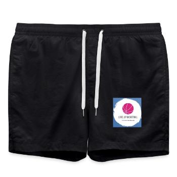 Level Up basketball  - Short de bain - noir - Devant - AI Model Male 185 light (185cm)