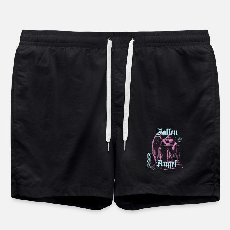 Himmlische Engelillustration - Badeshorts - Schwarz