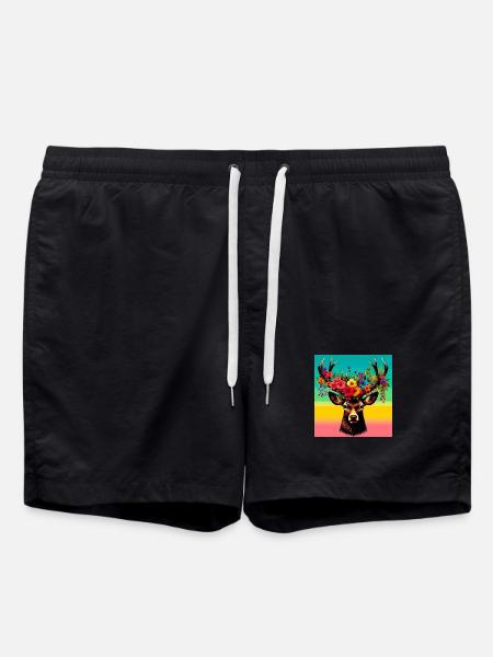 Deer - Swim Trunks - black
