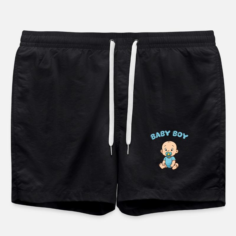 Imprimé Bébé Garçon Mignon - Short de bain - noir