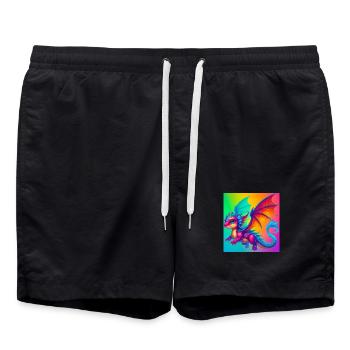 dragon - Short de bain - noir - Devant - AI Model Male 185 light (185cm)