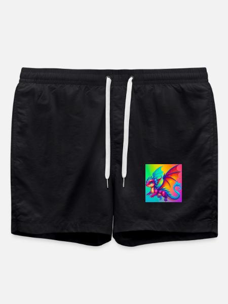 dragon - Swim Trunks - black