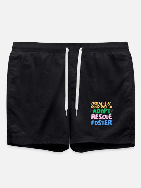 ADOPT DON'T SHOP - Swim Trunks - black