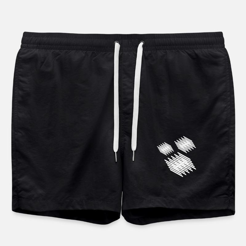 Geometric squares design - Swim Trunks - black