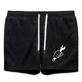 Fists and Screwdriver Force - Swim Trunks - black - Front - AI Model Male 185 light (185cm)