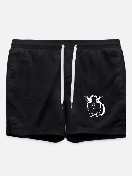 Guinea Pig T-shirt Gift - Swim Trunks - black