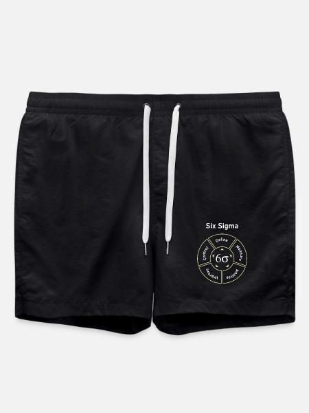 Six Sigma Process Define Measure - Swim Trunks - black