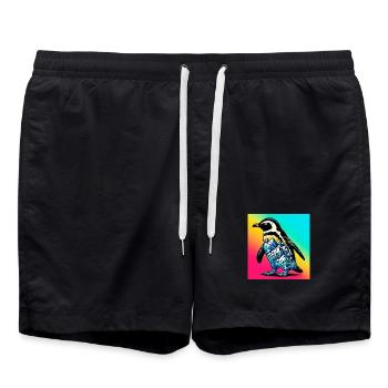 pingouin - Short de bain - noir - Devant - AI Model Male 185 light (185cm)