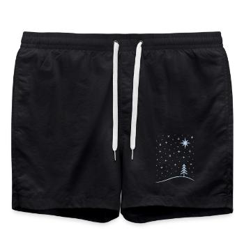 Flocons de neige polaires - Short de bain - noir - Devant - AI Model Male 185 light (185cm)