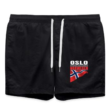 Oslo - Short de bain - noir - Devant - AI Model Male 185 light (185cm)