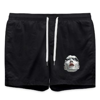 Zerbrochene Porzellanmaske - Badeshorts - Schwarz - Vorne - AI Model Male 185 light (185cm)