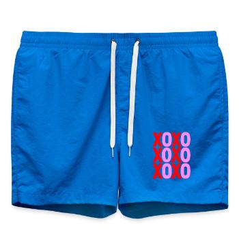 XOXO Love Typography Minimal Design - Swim Trunks - cobalt blue - Front