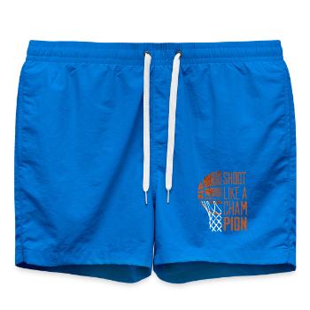 Shoot Like A Champion Basketball Zitat - Badeshorts - Cobalt blue - Vorne