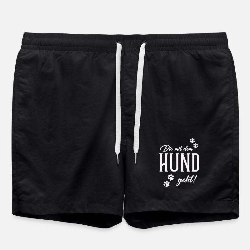 Dog and walking style - Swim Trunks - black
