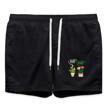 Amateur des plantes, plantes amoureuses des fleurs succulentes, amour - Short de bain - noir - Devant - AI Model Male 185 light (185cm)