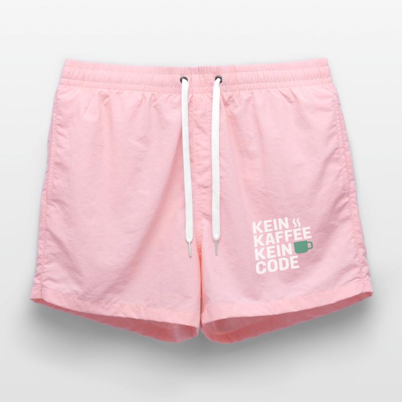 Kein Kaffee Kein Code Programmierer Informatiker Badeshorts