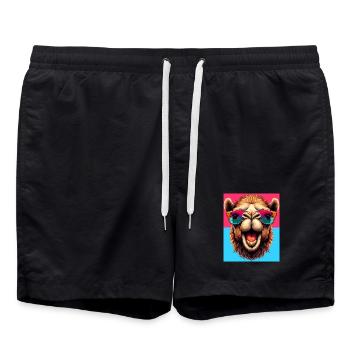 Kamel - Badeshorts - Schwarz - Vorne - AI Model Male 185 light (185cm)