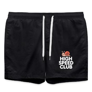 High Speed Schnecke - Badeshorts - Schwarz - Vorne - AI Model Male 185 light (185cm)