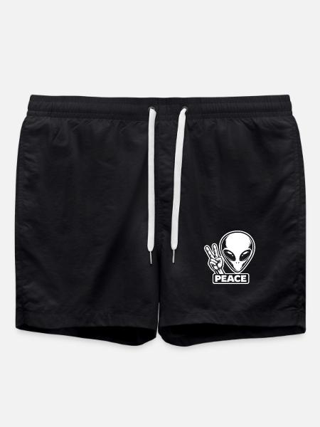 Alien Peace Peace on Earth - Swim Trunks - black