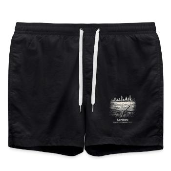 London Geology City - Swim Trunks - black - Front - AI Model Male 185 light (185cm)