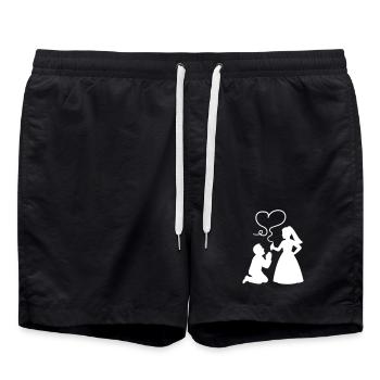 Mariage des mariés - Short de bain - noir - Devant - AI Model Male 185 light (185cm)