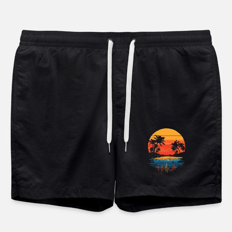 Beach Retro - Short de bain - noir