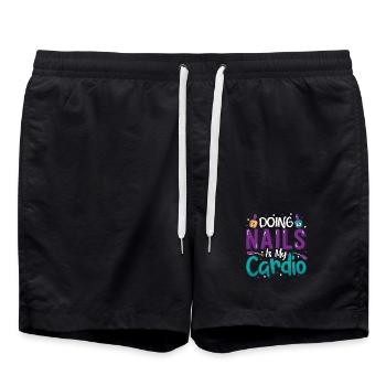 Designer de manucures Salon de manucure cosmétiques - Short de bain - noir - Devant - AI Model Male 185 light (185cm)