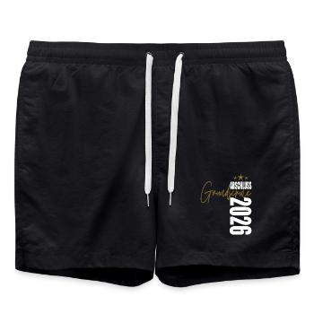 Abschluss 2026 Grundschule - Badeshorts - Schwarz - Vorne - AI Model Male 185 light (185cm)