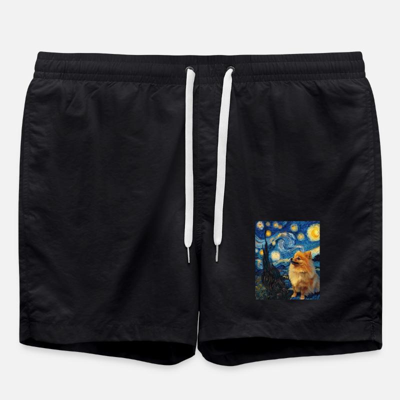 Zwergspitz Spitz Pomeranian - Swim Trunks - black