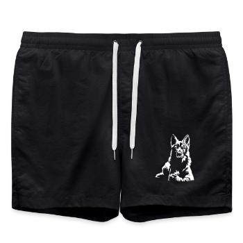 Swiss Shepherd "Black Edition" - Swim Trunks - black - Front - AI Model Male 185 light (185cm)