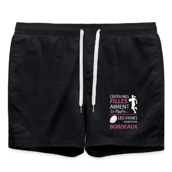 Certaines Filles Aiment Le Rugby Les Vraies Sup... - Short de bain - noir - Devant - AI Model Male 185 light (185cm)