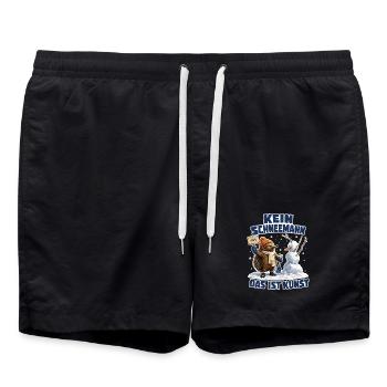 Kein Schneemann. Das ist Kunst - Badeshorts - Schwarz - Vorne - AI Model Male 185 light (185cm)