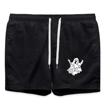 Funny Halloween Day - Funny Halloween Ghost - Badeshorts - Schwarz - Vorne - AI Model Male 185 light (185cm)