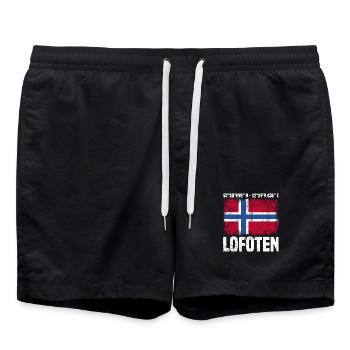 Lofoten Coordinates - Swim Trunks - black - Front - AI Model Male 185 light (185cm)