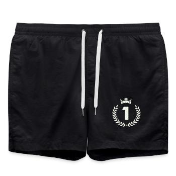Couronne du gagnant numéro un - Short de bain - noir - Devant - AI Model Male 185 light (185cm)
