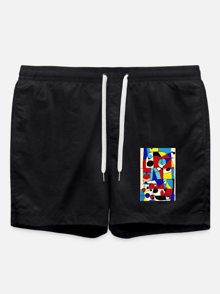 Abstract art - Swim Trunks - black