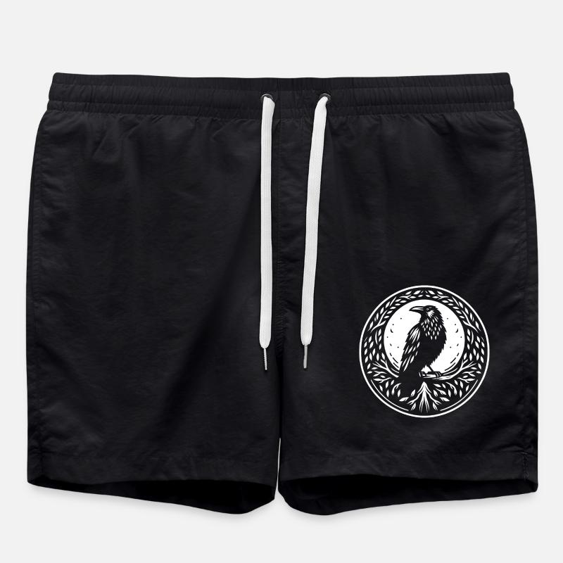 Raven Celtic round - Swim Trunks - black
