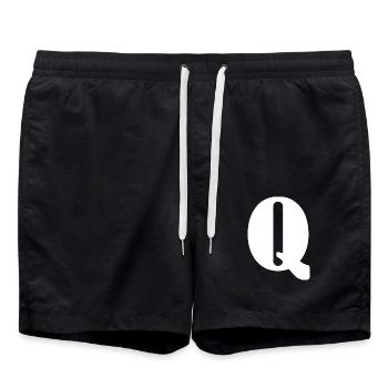 Q - Swim Trunks - black - Front - AI Model Male 185 light (185cm)
