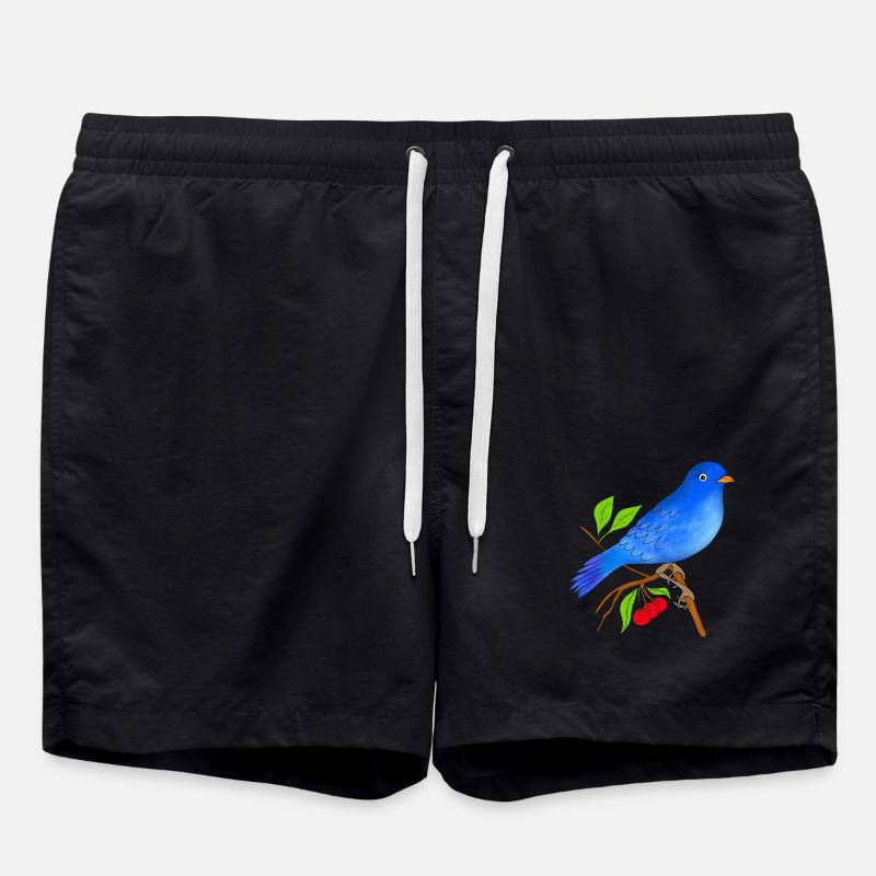 Blue bird - Swim Trunks - black