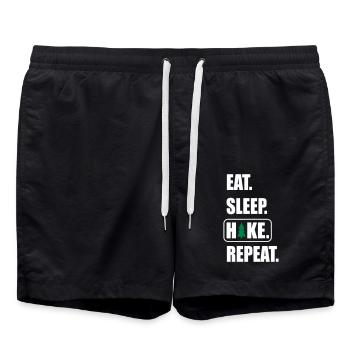wandern - Badeshorts - Schwarz - Vorne - AI Model Male 185 light (185cm)