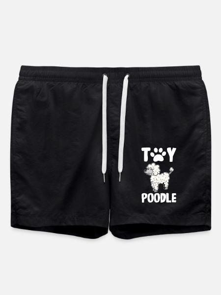 Pudel Hund Zwergpudel Toy Pudel Kleinpudel Welpe - Badeshorts - Schwarz