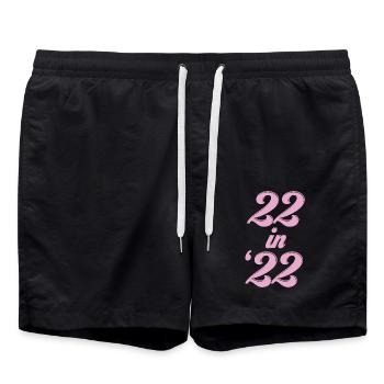 22e anniversaire né en 1999 22 En 22 - Short de bain - noir - Devant - AI Model Male 185 light (185cm)