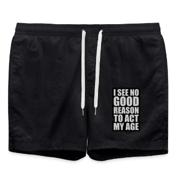to act my age - Badeshorts - Schwarz - Vorne - AI Model Male 185 light (185cm)