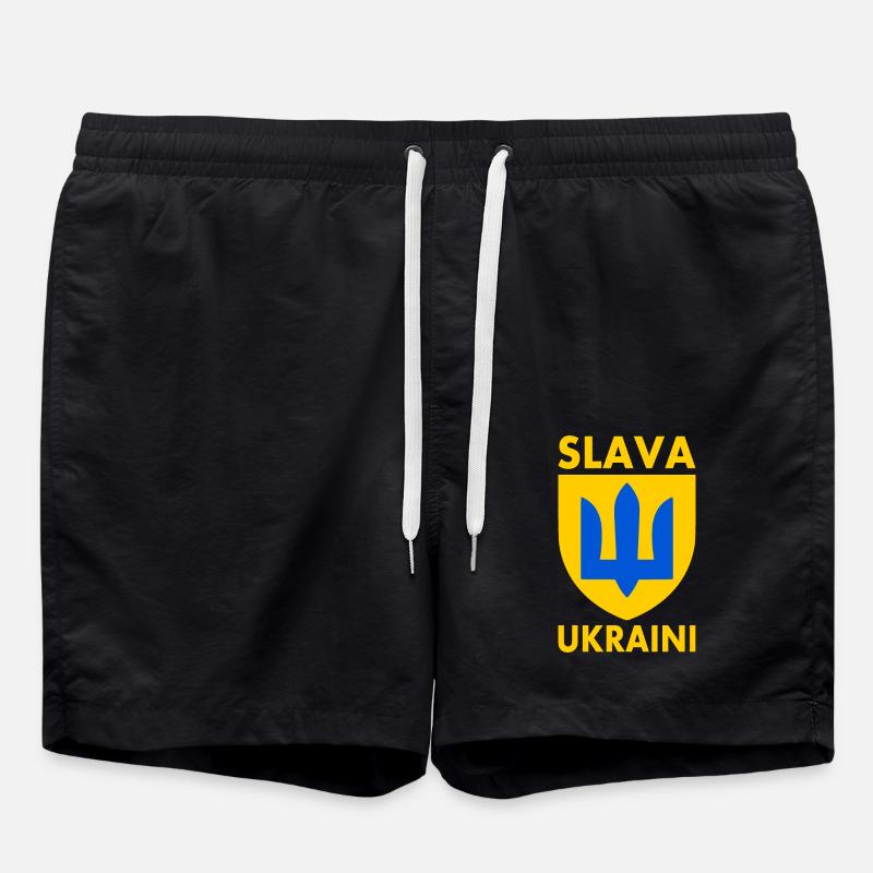 Slava ukraini - Badeshorts - Schwarz