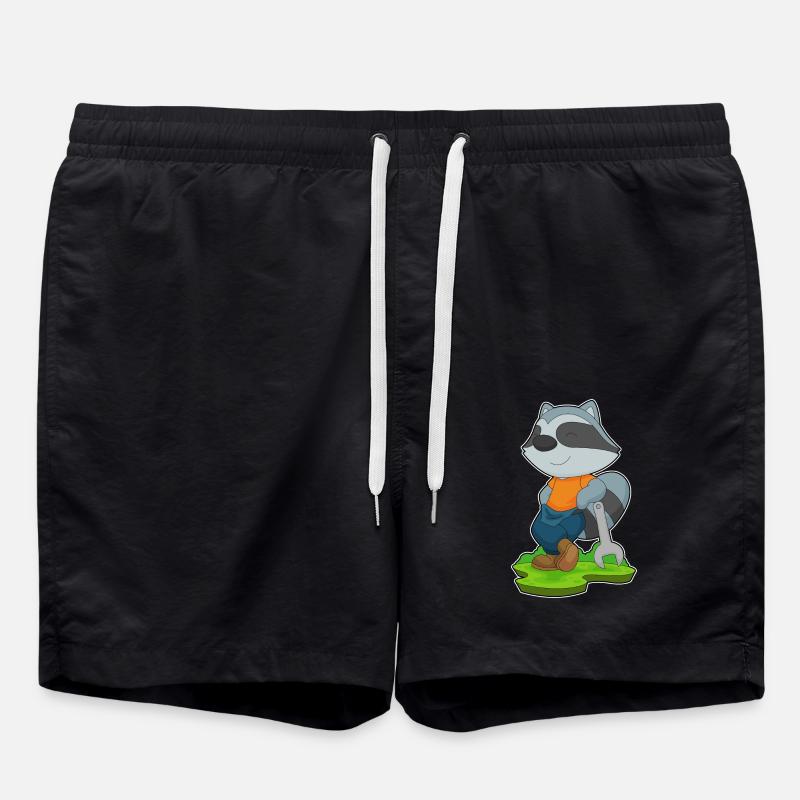 Clé artisanale de raton laveur - Short de bain - noir