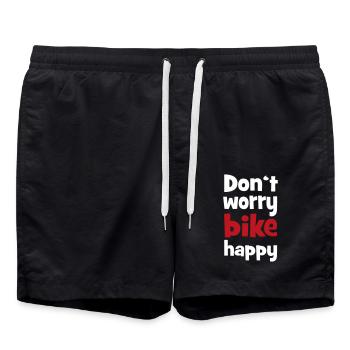 Bike - Badeshorts - Schwarz - Vorne - AI Model Male 185 light (185cm)
