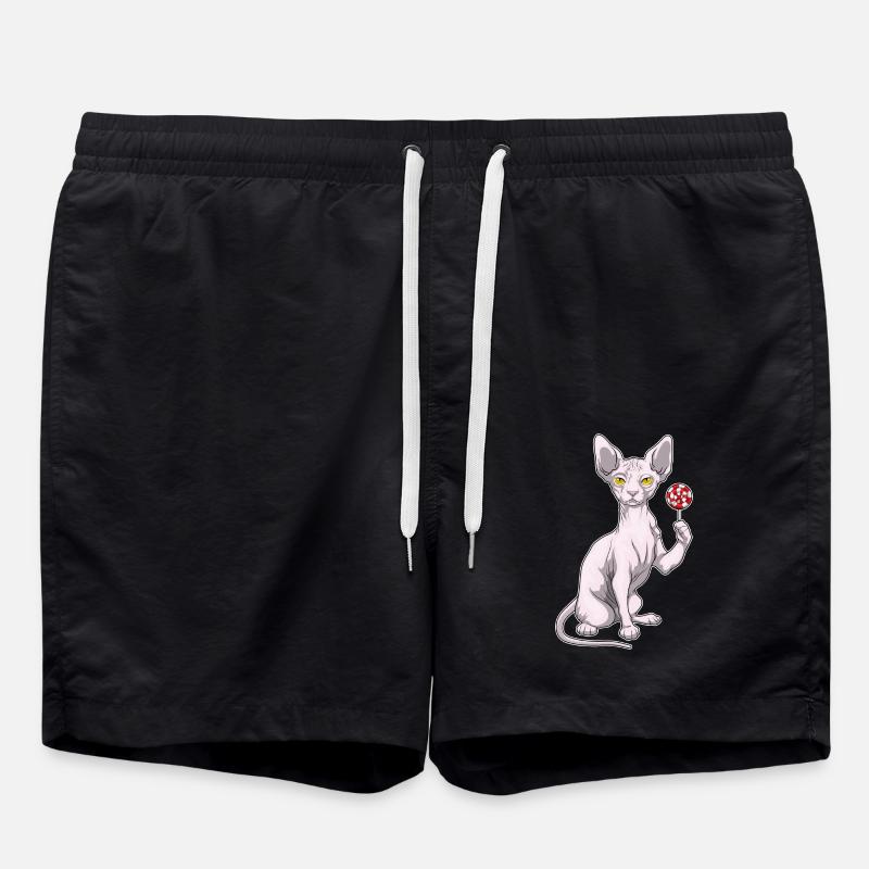 Sucette Chat Sphynx - Short de bain - noir